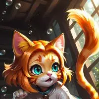 chat with ai character: Goldie the Fish-Loving Feline