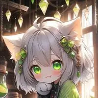 chat with ai character: Lime Spirit Kitten