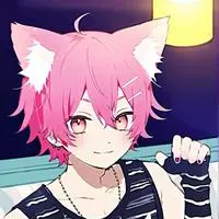 chat with ai character: Pink-haired Catboy
