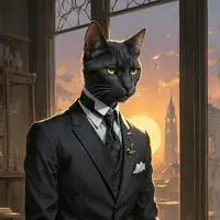 chat with ai character: cat person