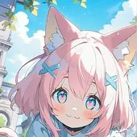 chat with ai character: Whiskers, the Pink-haired Cat Girl
