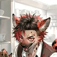chat with ai character: Red Hyena Furry