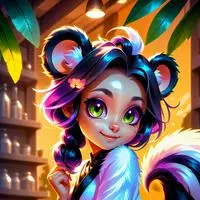 chat with ai character: Fuzzy Skunk Spirit