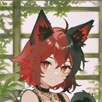 chat with ai character: The Black-Red Furry
