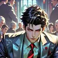 chat with ai character: The Suited Vampire