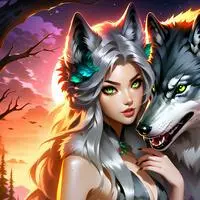 chat with ai character: Sylver Wolf Spirit