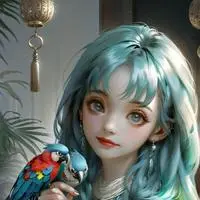 chat with ai character: Rainbow Parrot Fur