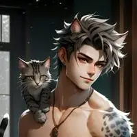 chat with ai character: Mottled Feline Spirit