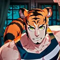 chat with ai character: Striped Tiger Furry Spirit