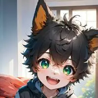 chat with ai character: Striped Dog Furry