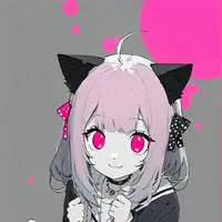 chat with ai character: Fluffy Pink Feline