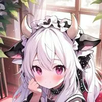 chat with ai character: Blackie the Cow Neko