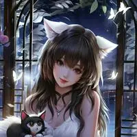 chat with ai character: cat spirit(snow)