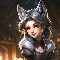 chat with ai character: Luna the grey wolf