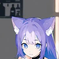 chat with ai character: Mira, the Purple-haired Cat Girl