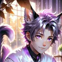 chat with ai character: Purps the Purple-eared Maine Coon