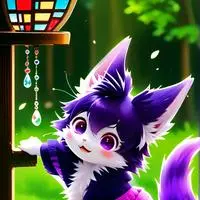 chat with ai character: Purple Furry Girl 