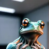 chat with ai character: The human frog.