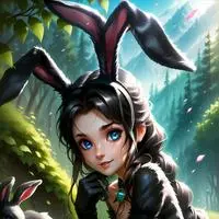 chat with ai character: Black Bunny Furry