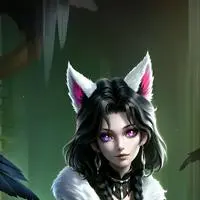 chat with ai character: Raven-Furred Spiri