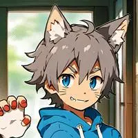 chat with ai character: Enigmatic Wolf-Cat
