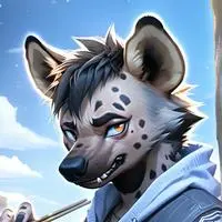 chat with ai character: Scrappy the Spotted Hyena Furry