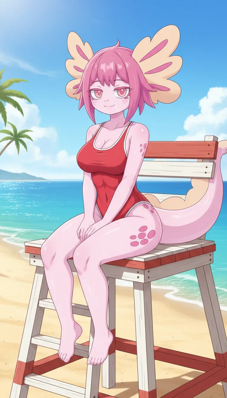 ai character: Lottie (Lifeguard) background