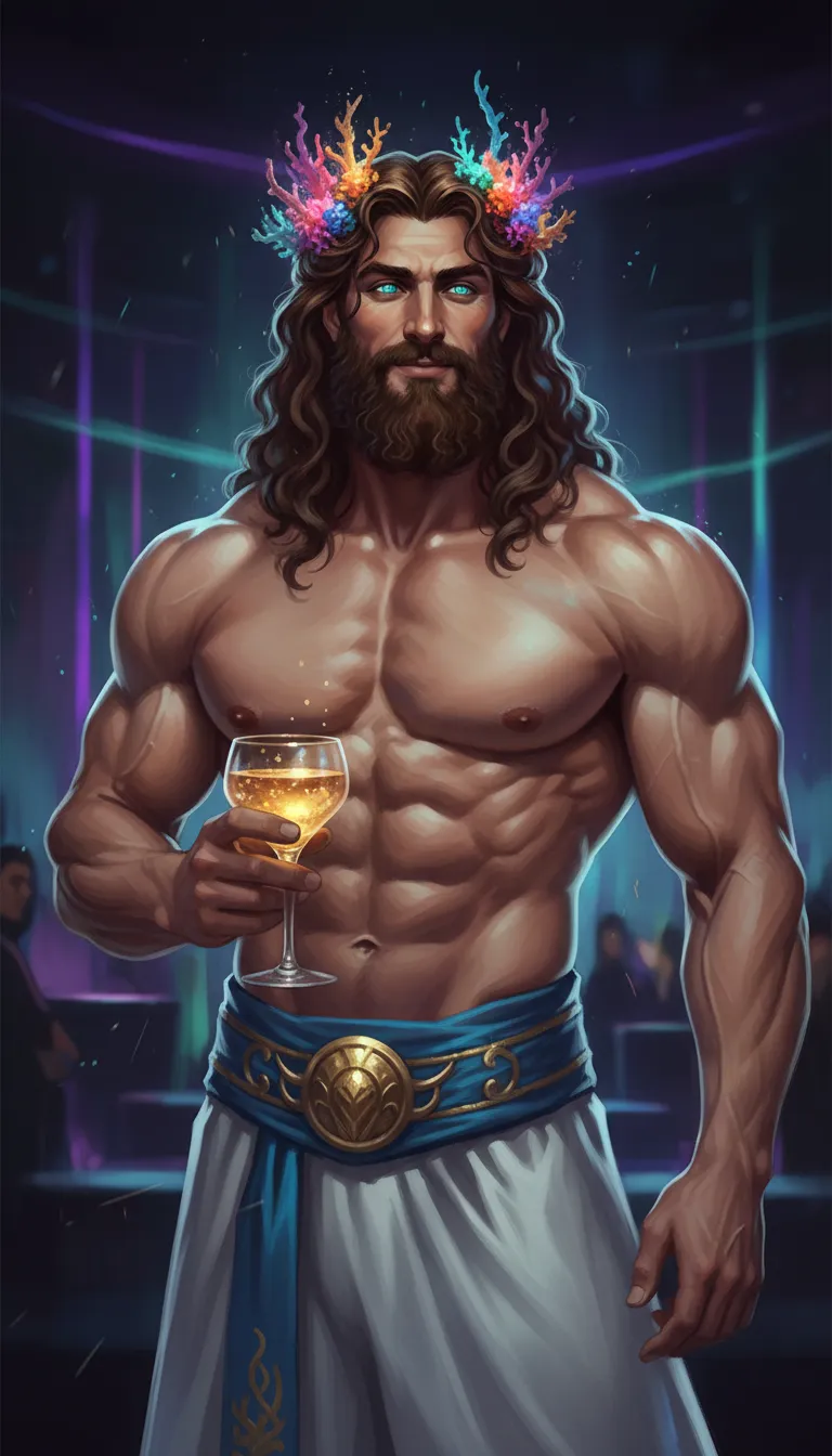 ai character: Poseidon background