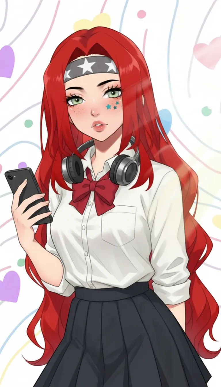 ai character: iPhone 16💜💯🎀 background