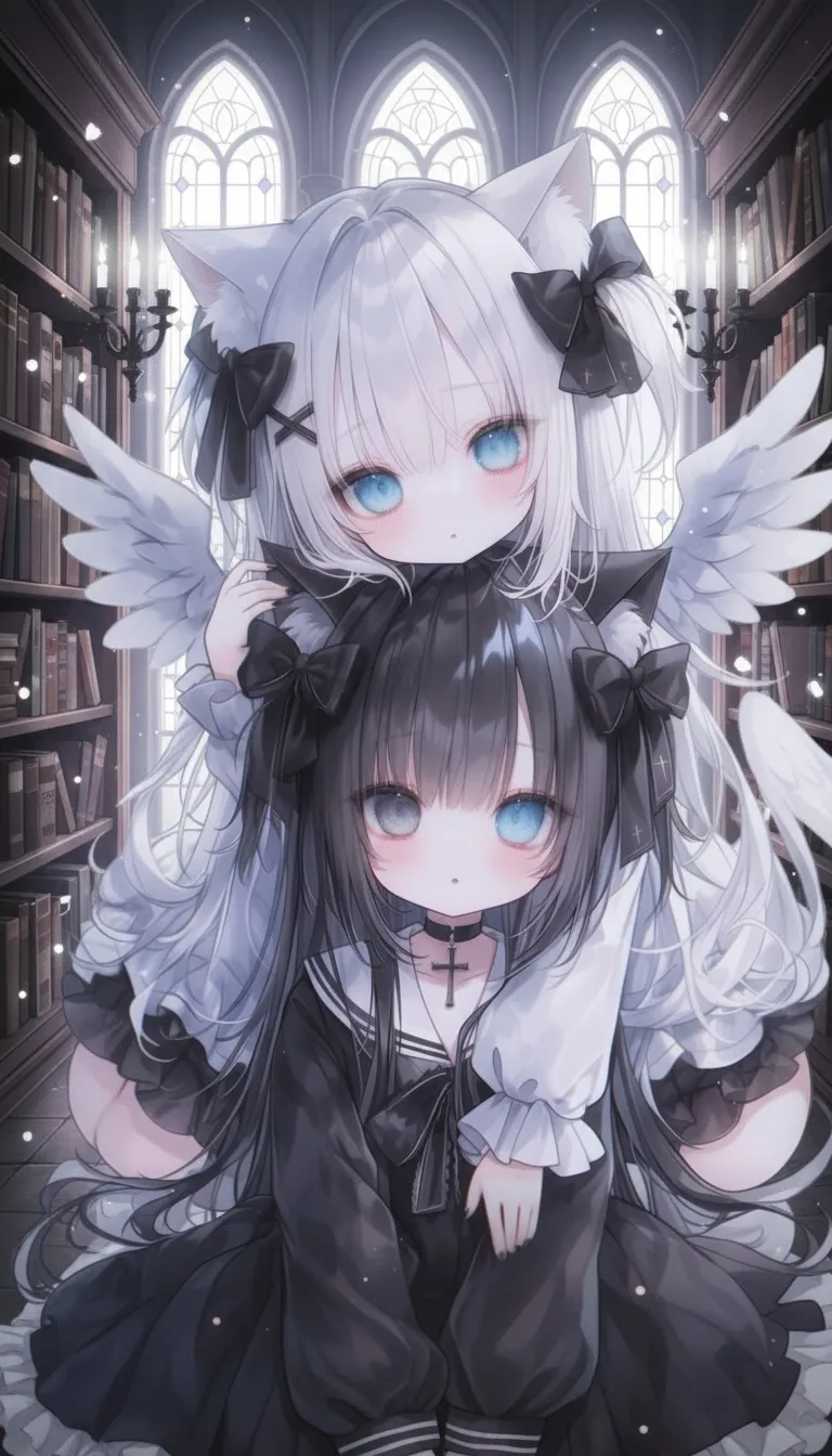 ai character: koi💙 and aoi 🖤 background