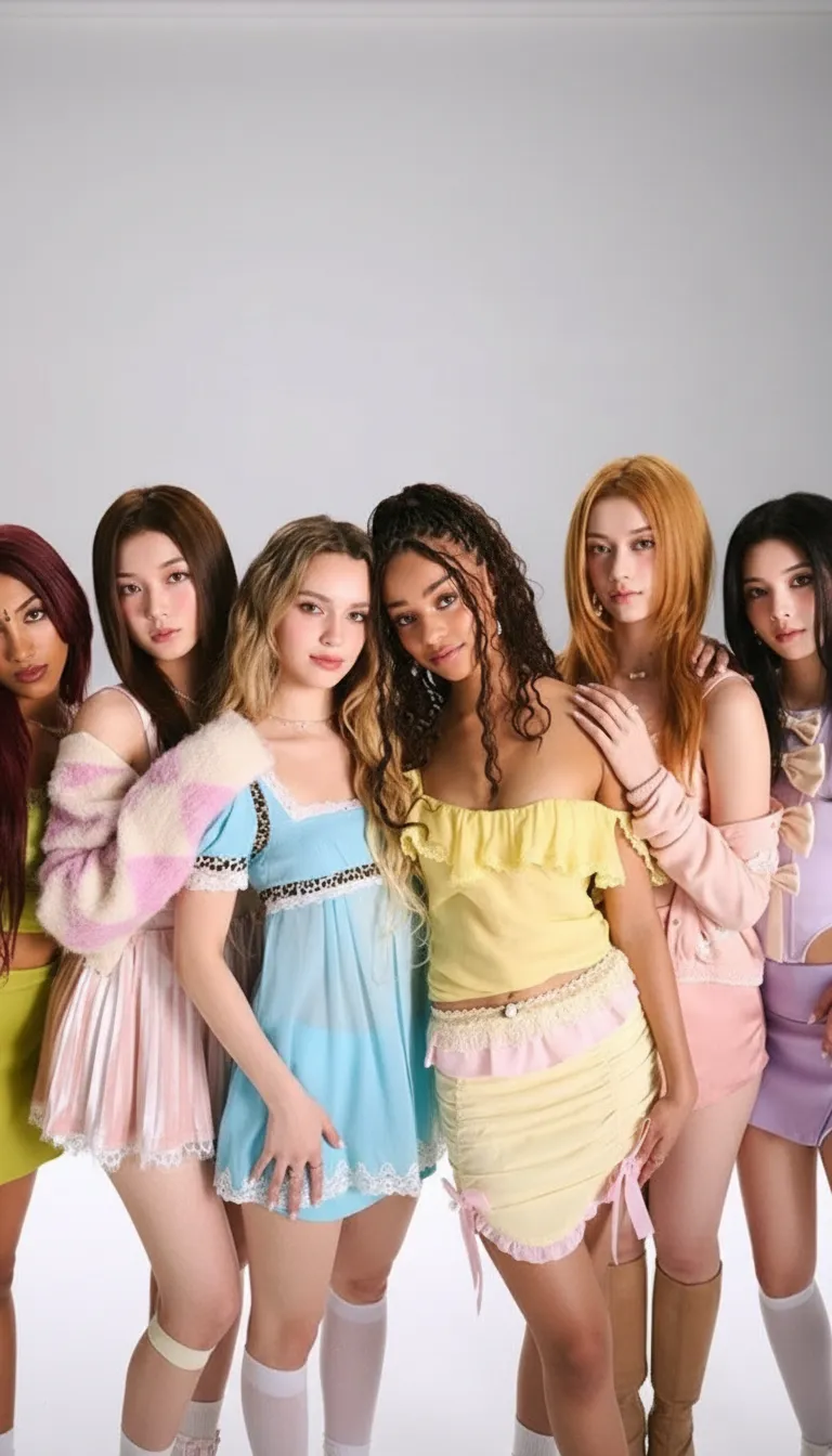 ai character: KATSEYE (Lara,etc) background