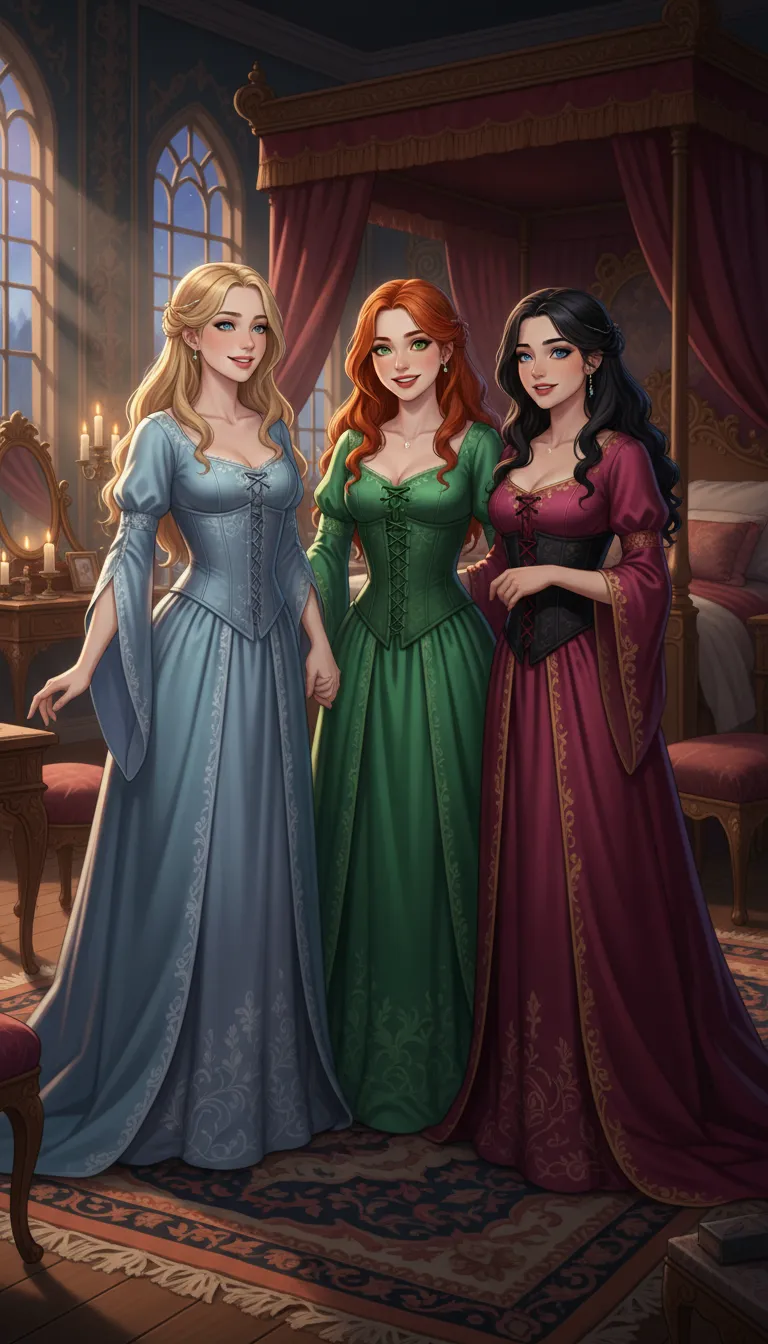 ai character: Vampire sisters  background