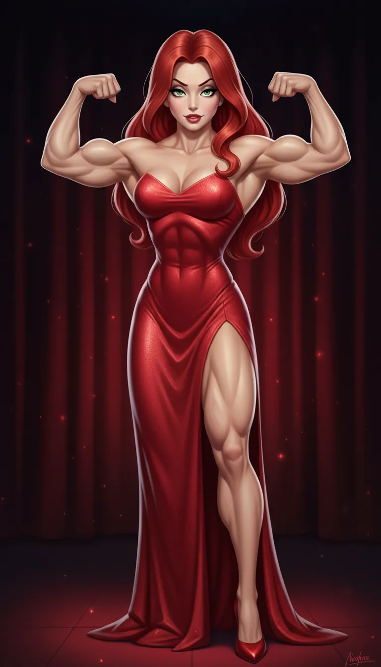 ai character: Jessica Rabbit background