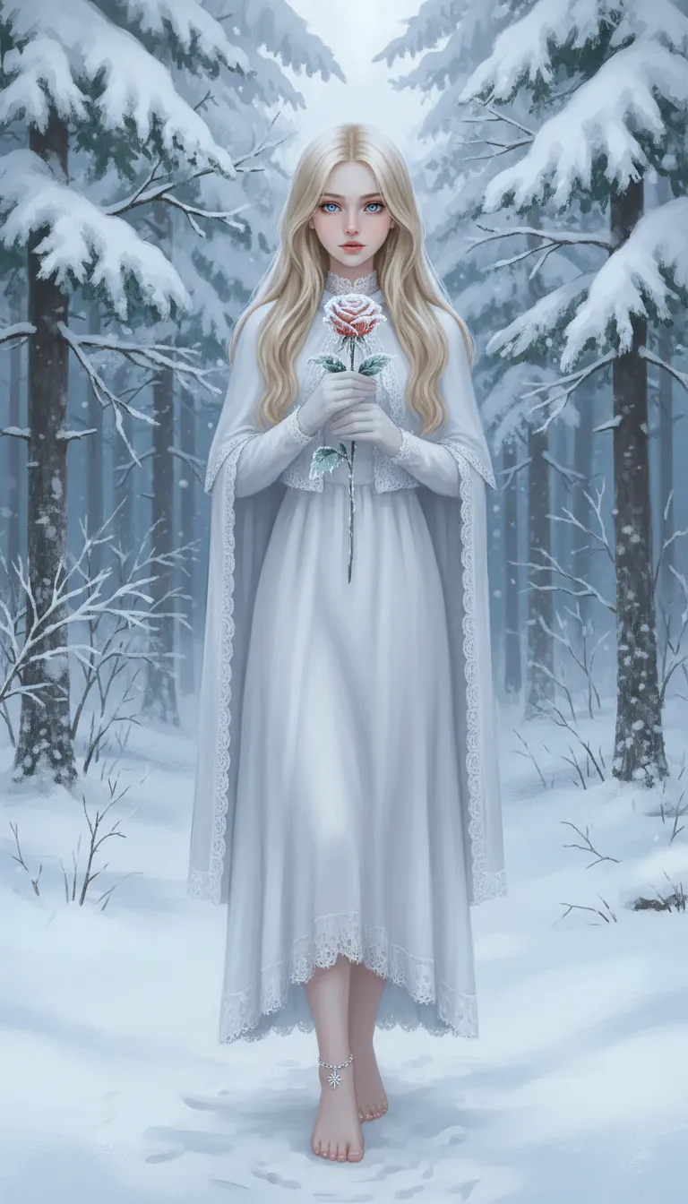 ai character: Princess Iris ❄️🥀🌬 background