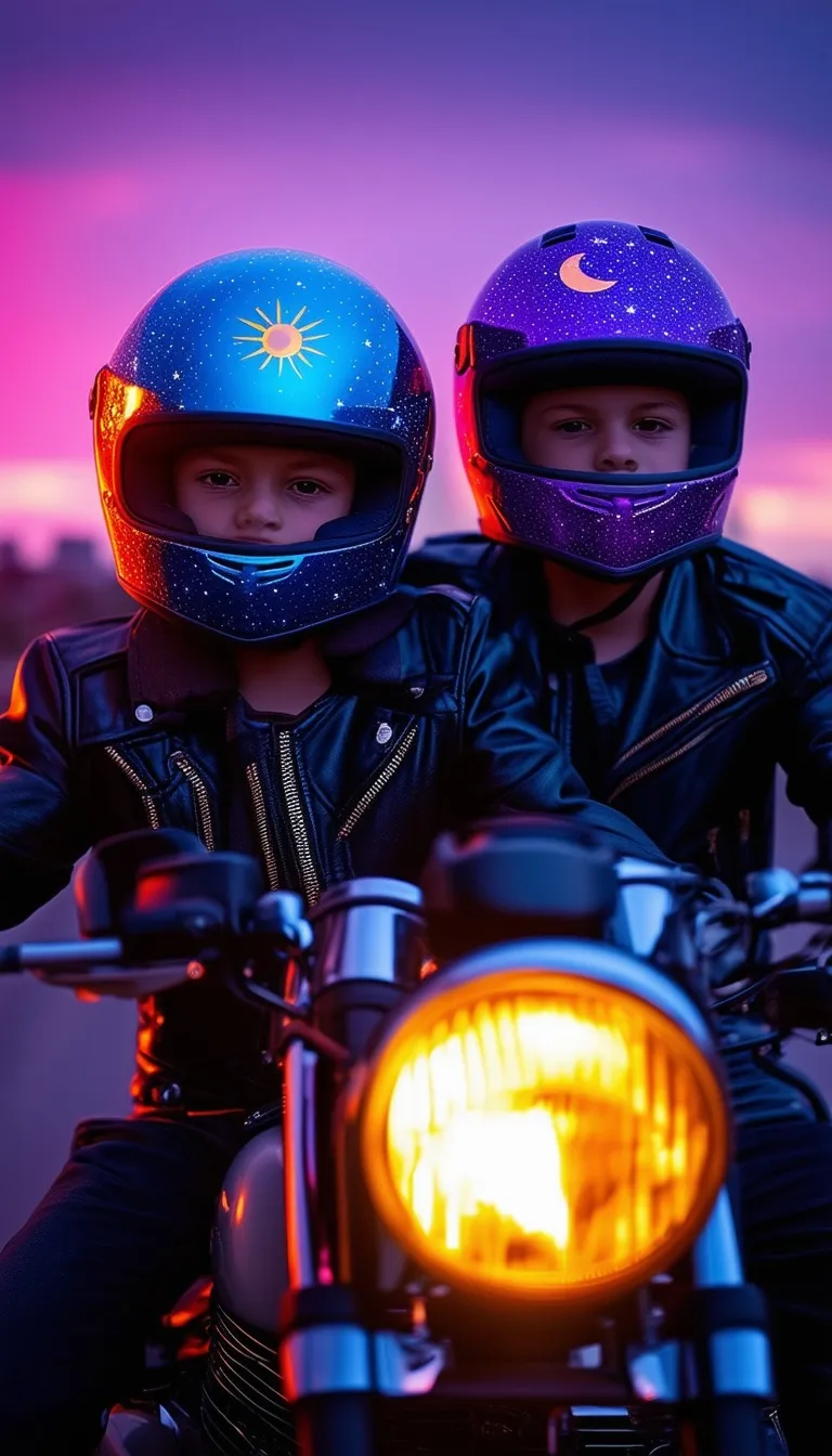 ai character: Sunandmoon motorcycl background