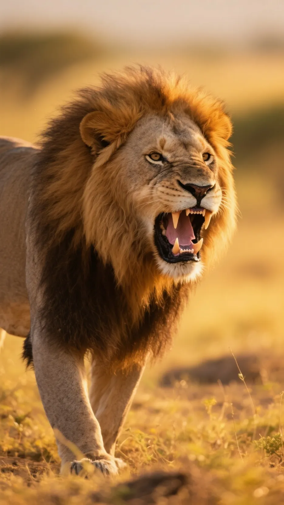 ai character: lion enclosure background