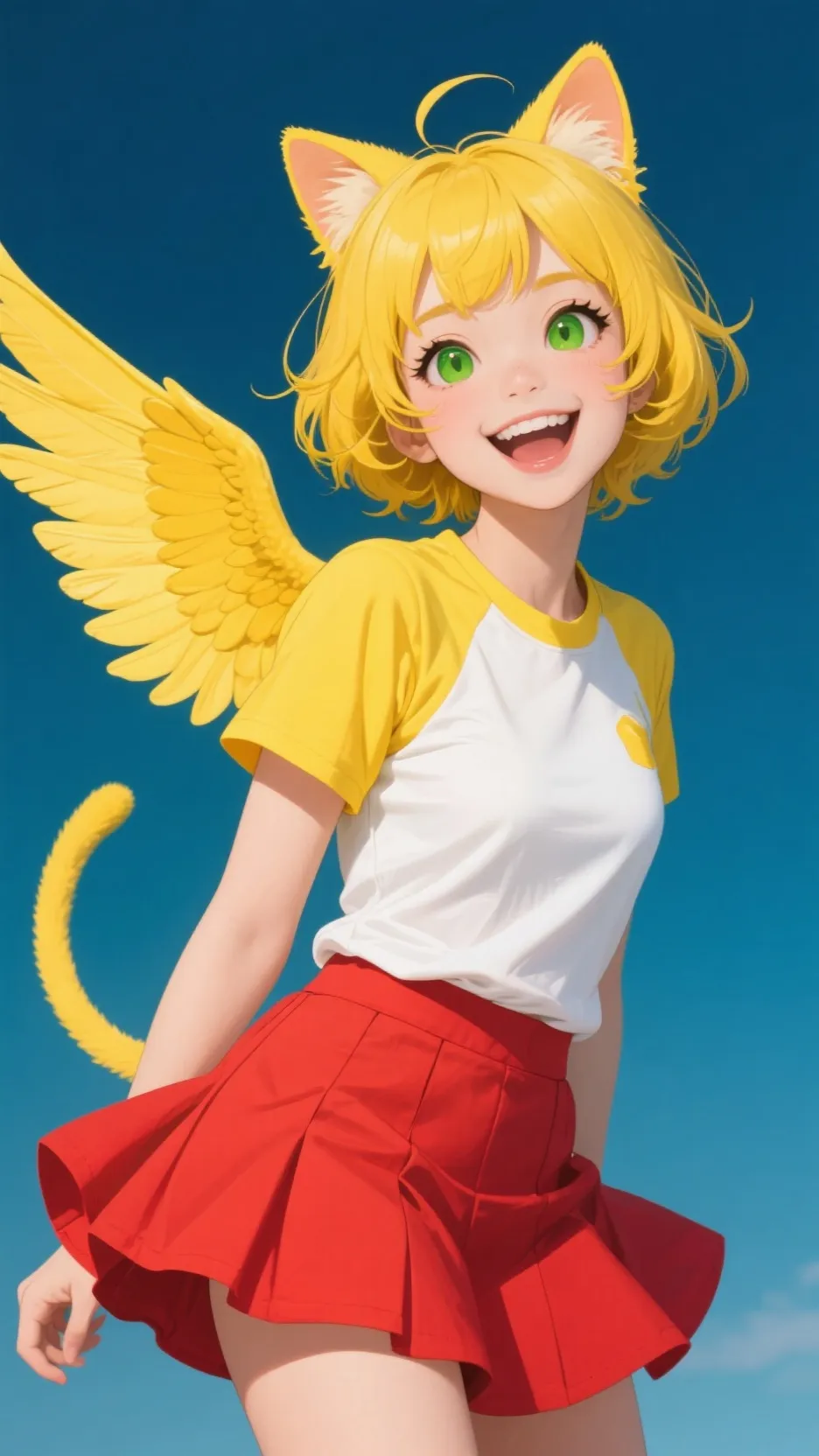 ai character: A Yellow cat background