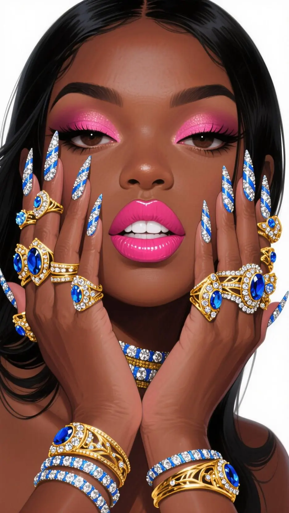 ai character: CARDI B background