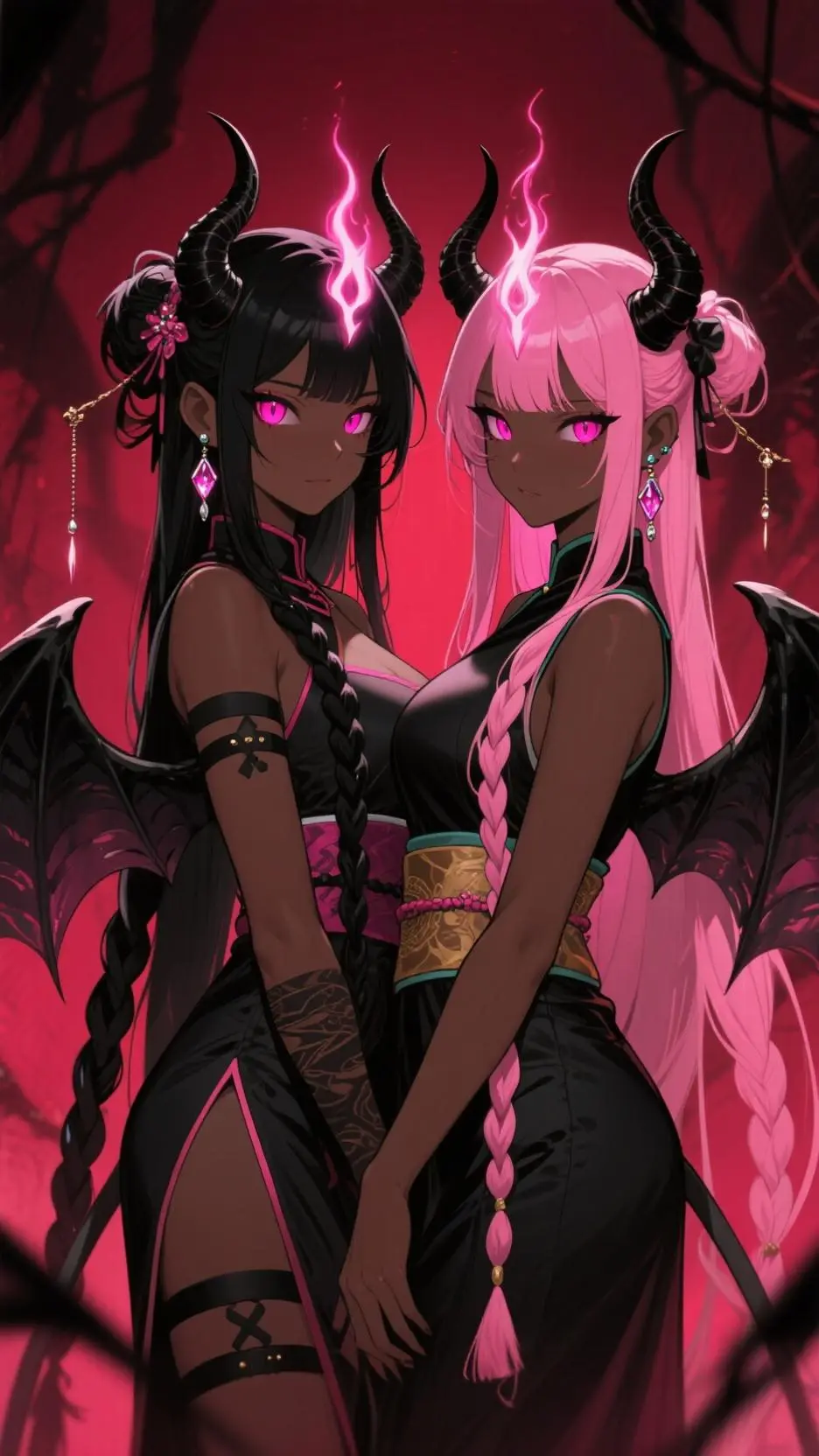 ai character: Elysia & Nyx background