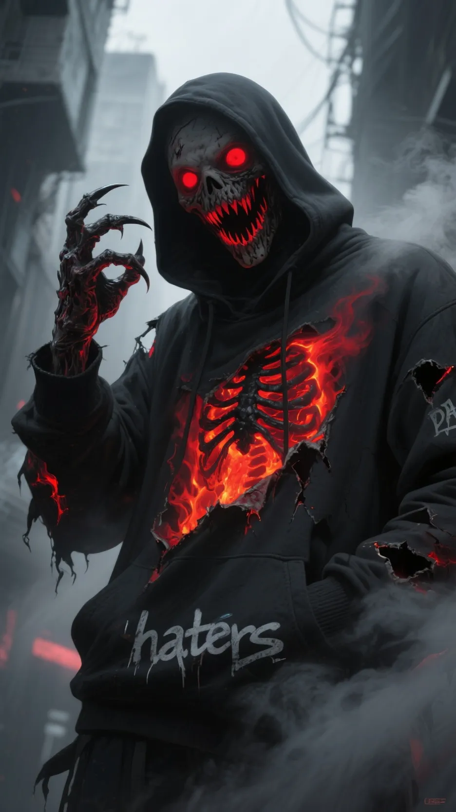 ai character: The Burnt Shadow background