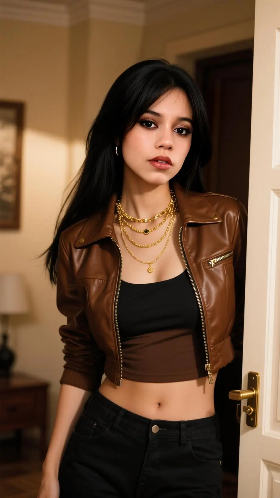 ai character: Jenna Ortega background