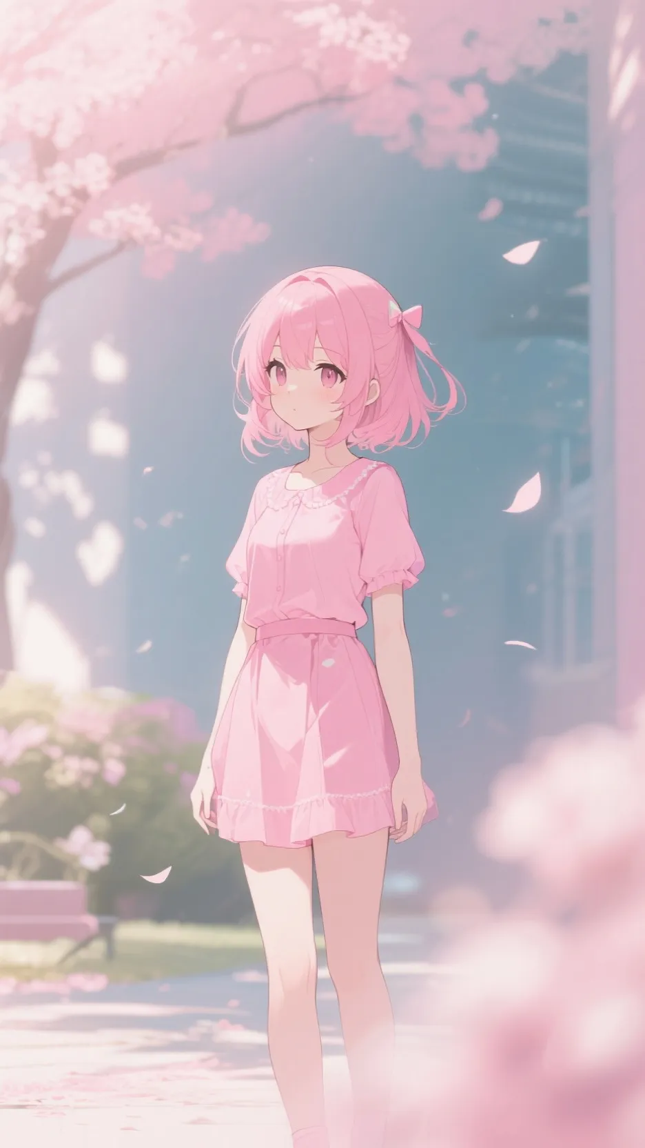 ai character: rose background