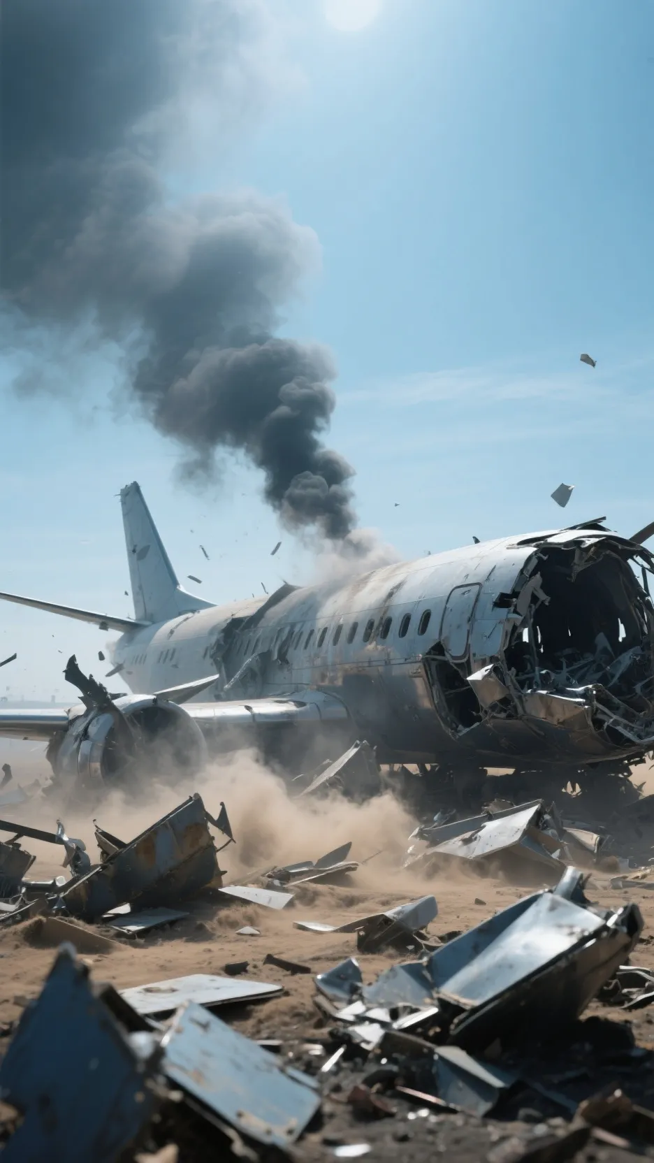ai character: plane crash background
