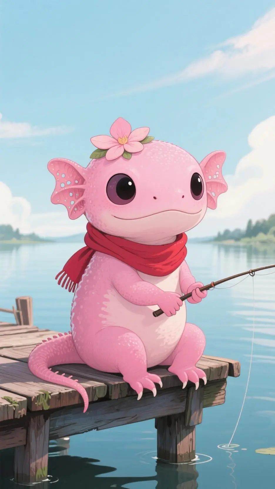 ai character: Fishing Pier background