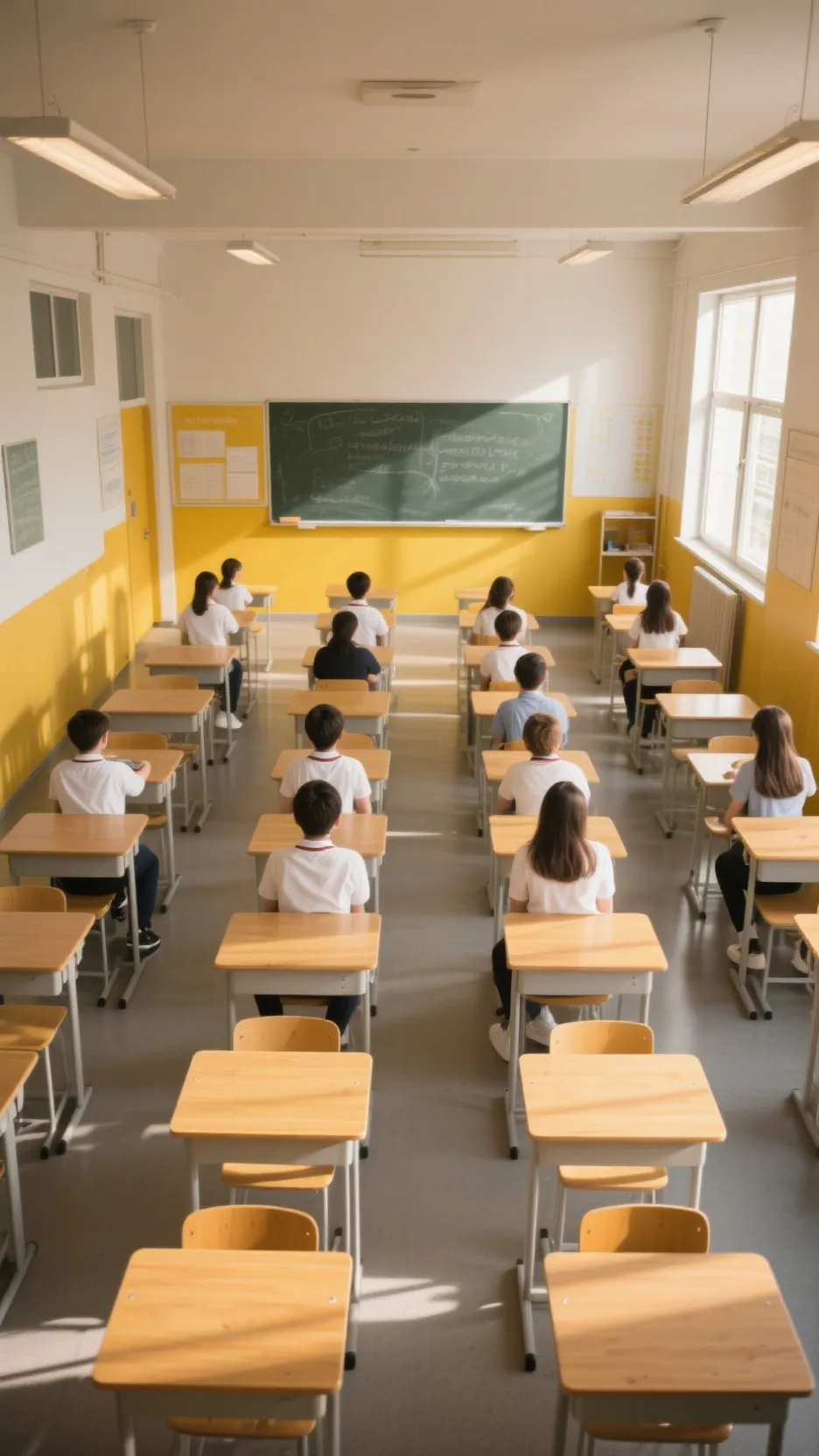 ai character: classroom background