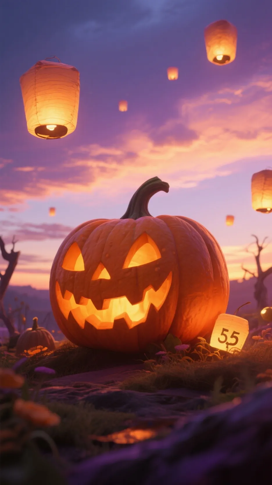 ai character: CH halloween background