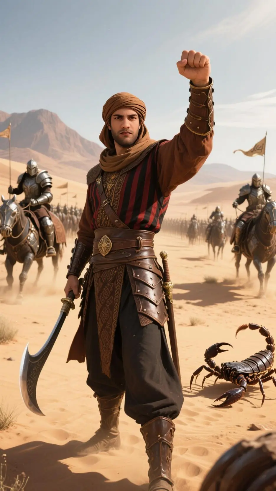 ai character: Ariobarzanes background