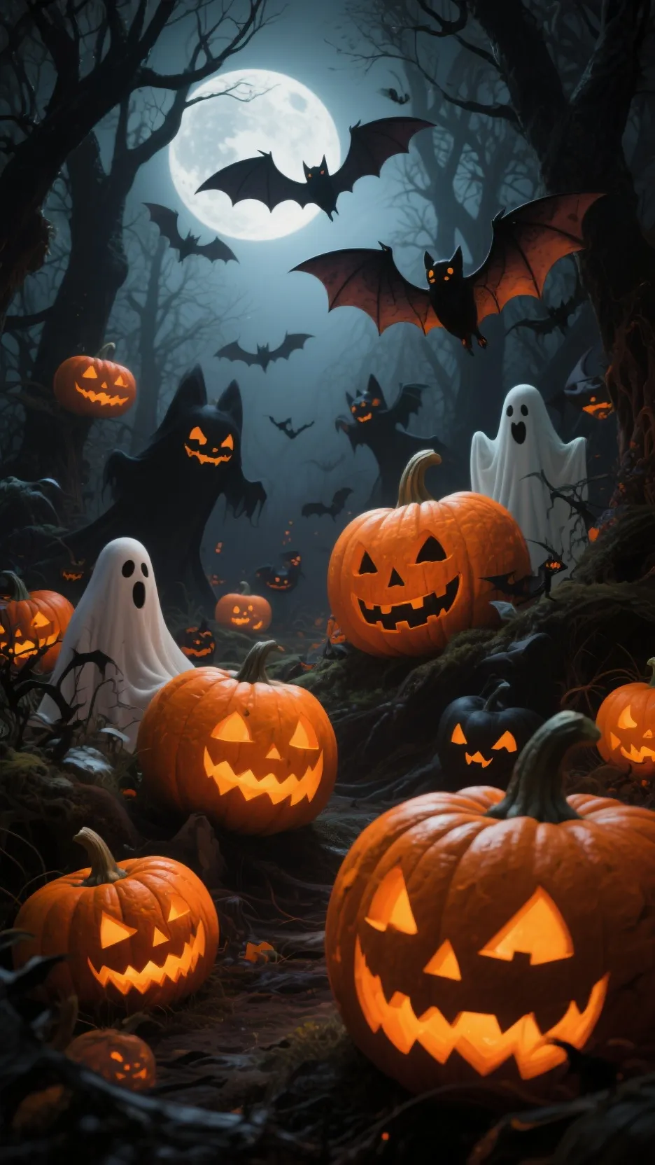 ai character: Halloween  background