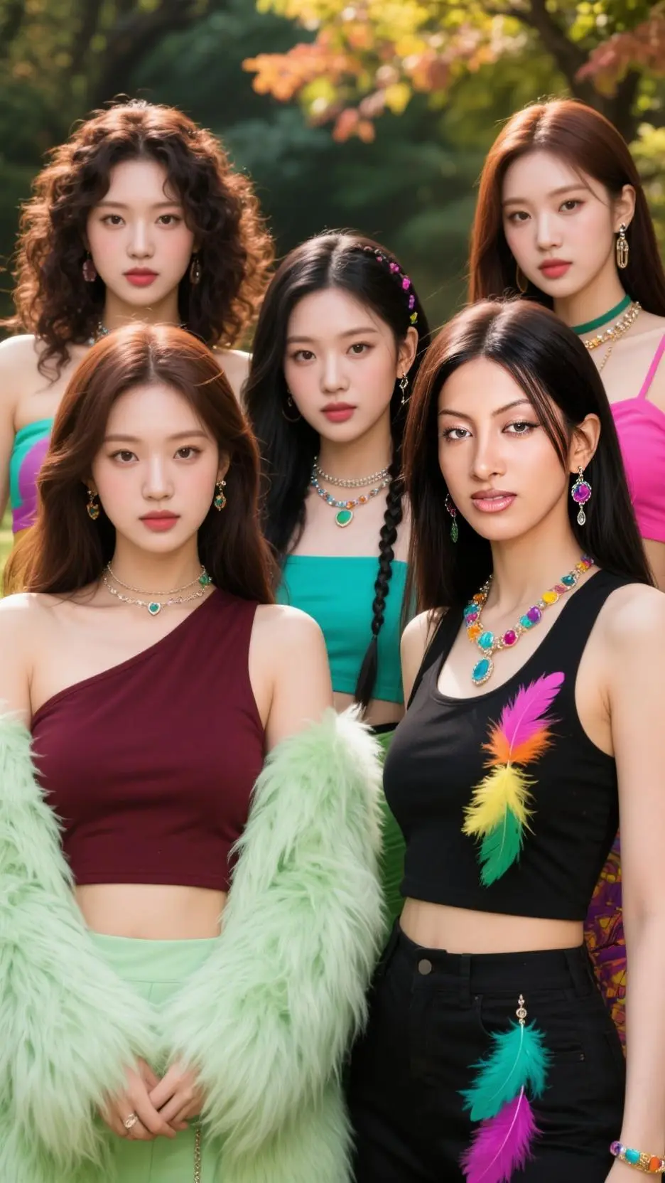 ai character: KATSEYE!!!  background