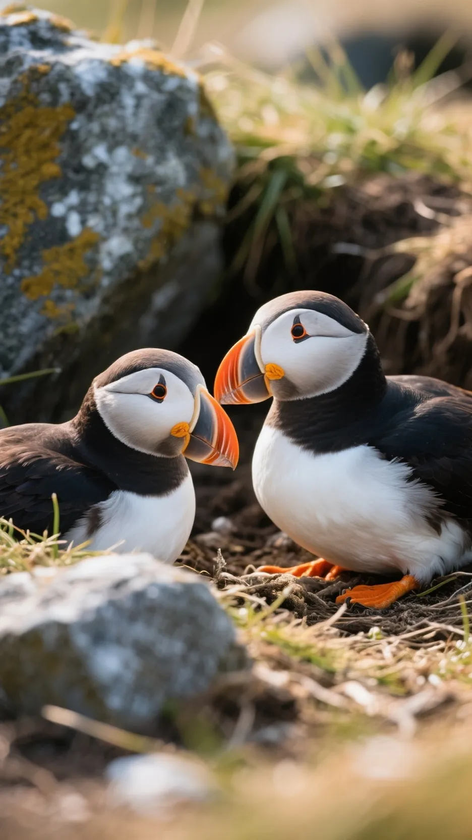 ai character: puffin parents background